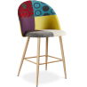 Buy Patchwork Upholstered Stool - Scandinavian - 66cm - Bennett Multicolour 61289 in the Europe
